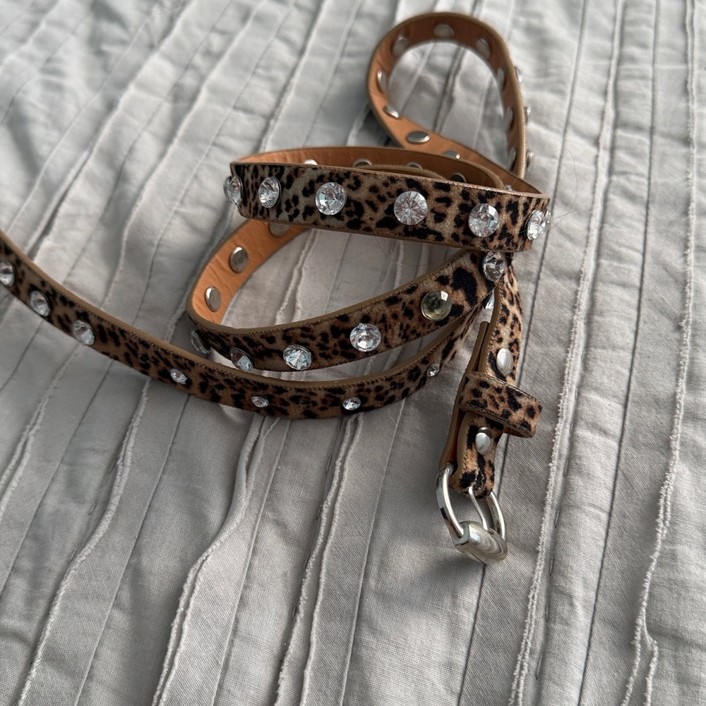 Animal Print Rhinestone Belt - Picture 3 of 4